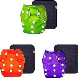 Dumbledo Lite Cloth Diaper with Gray Insert (Pack of 3) | Snug Fit | 6-Layer Absorbent Pad | Easy to Clean | Everyday Diapering Essential | 3 Months – 2 Years | Unisex Baby-picture-16