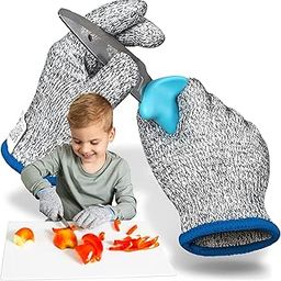 LauterSchutz® Premium Cut Protection Gloves – Children and Adult Sizes – Cross Fibre PE Fabric – High Comfort & Stretchy Material – Cut Protection Class C (Size 2XS (4-6 Years))-image-66