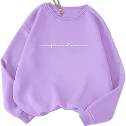 DRAXSTAR Women’s Stylish Printed Sweatshirt – Casual Round Neck Pullover Jumper with Beautiful Always & Forever Quote | Soft Cotton Blend Winter Wear-picture-4