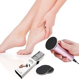 Callus Remover for Feet Electric Foot (Speed Adjustable) with 60pcs Replacement Sandpaper Discs Professional Pedicure Foot File for Women Men Dead Dry Hard Skin Calluses Pink-image-79