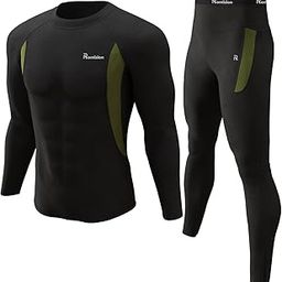 Thermal Underwear for Men, Fleece Base Layer Top & Bottom Set, Insulated Long Johns for Cold Weather Hunting-image-51