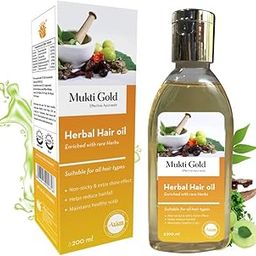 Mukti Gold Herbal Juice Oil, Enriched with Amla, Bhringraj, Brahmi, Shikakai, Neem, Gudhal and Jatamansi (200ml) - Pack of 2-image-70