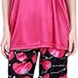 Girls' Satin Floral Capri Top-image-53