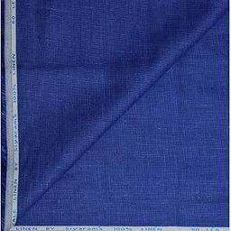 Siyaram's Revista Collection 100% Pure Royal Linen 60 Lea Jacquard Blue Colour Unstitched Shirt Fabric - 1.60 Mts / VV1067-image-51