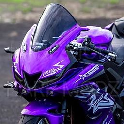 HARP MODZ® R15 V3 Full Bubble Indonesian Model Visor Windshield Wind Deflector Smoke Black (Easy Fit)-image-8