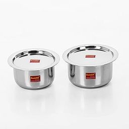 Sumeet Stainless Steel Cookware Set With Lid, 2 Piece (Steel), 1.4 liter-picture-13