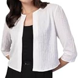 Women White Solid Shrug-image-44