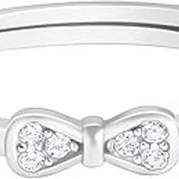 925 Silver Zircon Bow Beauty Ring, Adjustable | Gifts for Women and Girls | With Certificate of Authenticity and 925 Stamp | 6 Months Warranty*-image-45