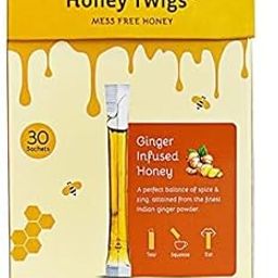Honey Twigs Ginger Honey, 30 Sachets, 240g | Perfect for a Healthy Lifestyle | Infused with Natural Ginger | Ideal for Tea and Snacks-2