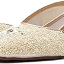 Punjabi Jutti for Women | Stone & Pearl Embellished Juttis Mojari for BridesWedding Festival & Special Occasions-image-81