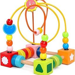 BLiSS HUES Bead Maze Wooden Toys for Baby,Colorful Roller Coaster Montessori Toys for Toddlers, Montessori Toys for 1 2 3 Year Old-image-21