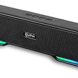 pTron Fusion One 14W Bluetooth Soundbar Speaker, 20Hrs Playback Time, Vivid 10 RGB Modes, Mini Soundbar for Phones/TV/Laptops/Tablets, Multi Modes BT5.3/3.5mm Aux/TF Card/USB/ (Black)-15