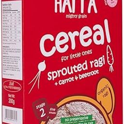 Happa Organic Baby Food Sprouted Ragi, Carrot and Beetroot Cereal | Calcium Booster Bone Strength | Instant Health Food | 100% Organic Khichdi | No Added Salt, Sugar or Milk | No preservatives | 200g-image-63