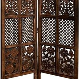 Wooden partition for Living Room/Partition Wall Divider for Living Room/Room Partitions and dividers forPooja Room, Mandir, Office, Kitchen, Hall. (4 Feet) (2 Panels)-picture-26