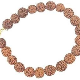 [Pack of 1 5 Mukhi Rudraksha Bracelet Stretchable with 9MM Beads for men and women (Brown)-image-54