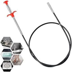 Veloxi Drain Cleaning Spring Tool Hair Catching Drain Pipe Cleaning Claw Wire,Anti-Clog Sink & Shower Strainer for Hair, Debris, and Spring Drain Pipe Basin Cleaner Tool(160 CM)-image-29