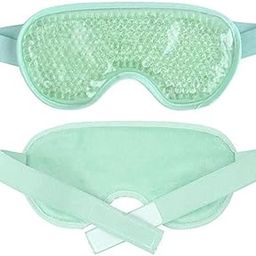 Uniquora Eye Gel Mask Cold Compress Reusable Hot and Cold Therapy Bead Pad for Puffy Eyes, Dark Circles, Headaches, Stress Relief, Soothing Plush Reversible Sleep Mask-image-84