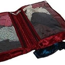 Kuber Industries Satin Lingerie Organiser, Maroon (PAR166)-79