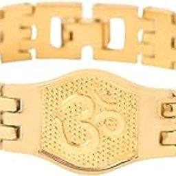 Bracelet for Men | Fashion Golden Bracelet for Men | Stainless Steel Broad OM Bracelet for Boys | Hand Accessories for Men | Birthday Gift for Boys & Men Anniversary Gift for Husband-1