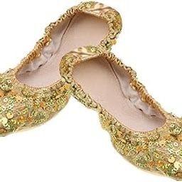 Belly Dance Shoes Soft Soles Dance Performance Shoes with Sequins M Golden|Clothing, Shoes & Accessories | Dancewear | Adult Dancewear |1 Pair Belly Dance Shoes-image-52