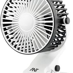 Ant Turbo 20 Mini Portable Clip-on Fan Battery Operated Fan, Small Powerful 3 Speed Quiet 360° Rotate, USB Rechargeable Mini Personal Cooling for Desk Table Home Office Stroller Camping_ Black White-picture-14