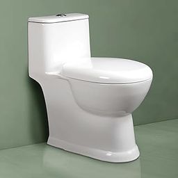Hindware One-piece Flora S-220 Floor Mount Western Commode for Bathroom | Made of Ceramic | Star White | Oval Shape | Floor Mount Ewc-picture-21