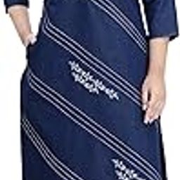 Denim Embroidered Fancy Kurta for Women (Blue K - 571)-image-12