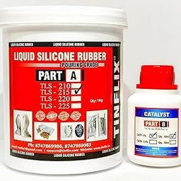 TINFLIX TLS - 215 Liquid Silicone Rubber for Art Craft, Pop, Clay Mould Making Applications (Qty- 1kg Silicone & 50ml Catalyst)-25