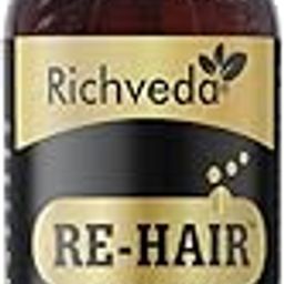 Richveda Re-Hair Ayurvedic Hair Solution Spray | Controls Dandruff, Premature Greying & Hair Fall | With Aloe Vera, Amla, Neem, Bhringraj | 100ml | For Men & Women-image-61
