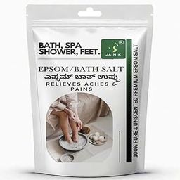 JAINIK Epsom Salt For Muscle Relief, Relieves Aches Pain,Bath salt for Relaxation,Refreshing Body,Joint Soreness and Tired Muscles,No Color Added 1000gm-image-91