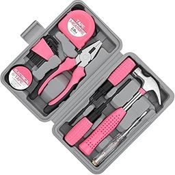 TUPERMAR Ratchet Wrench Set Household Repair Kit Combination Mixed Hand Tool Durable Hammer & Allen Key Test Pen Electrical Tape Kids Hammer and Screwdriver Set 13PCS-image-65