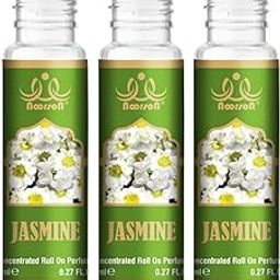Noorson Jasmine Attar Perfume – Pure & Natural Long-Lasting Ittar for Men & Women | Alcohol-Free Herbal Fragrance | 8ml | Pack of 3-image-23