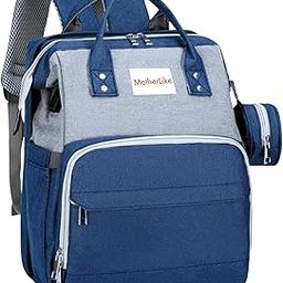 MotherLike Baby Diaper Bags for Mom for Travel Diaper Backpack for Mothers Large Capacity, Stylish Maternity Bag With Bed-image-103