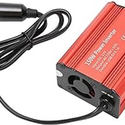 Ubervia Power Inverter, 150W 12V DC to 220V AC Portable Overload Protection Automobile Power Transformer Dual USB 2.1A Output for Laptop (Red)-image-31