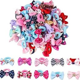 NEOBABY Hair Bows for Girls Toddler Hair Ties | Rubber Bands Ponytail Holders | Elastics Pigtail Hair Accessories for Women's Girls & Babies (Assorted, Pack of 12)-image-19