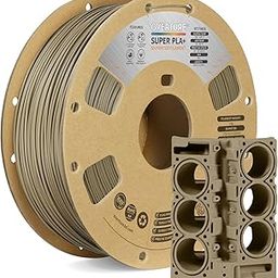 OVERTURE Super PLA + Filament 1.75mm, 3D Printer Filament, 1kg Filament (2.2lbs), Dimensional Accuracy 99% Probability +/- 0.03 mm, Fit Most FDM Printer (Light Brown)-image-66