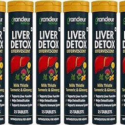 Grandeur Nutrition Liver Detox Effervescent Tablets with Milk Thistle, Ginseng & Turmeric — Lemon Flavor — Supports Liver Health & Detox, Boosts Immunity — 90 Sugar-Free Tablets-image-65