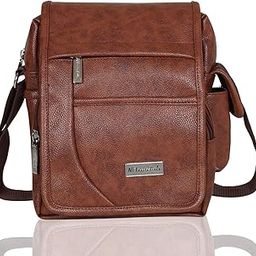 Men's Leather Sling Bag Stylish Cross Body Travel Office Business Messenger Bag for Men & Women-37