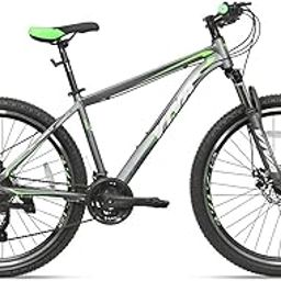 Viva Speedo 21-Speed 27.5T Mountain Bike with Microshifter & Dual Disc Brake Set (Grey-Green)-19
