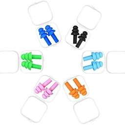 James Soft Silicone Earplugs Noise Reduction Hearing Protection, Reusable Soft Ear Plugs for Sleeping, Snoring, Air Travel, Concerts, Construction Work and Motor Sports Racing (6 Pair)-image-2
