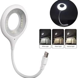 TGOPIT Smart LED Desk Lamp Portable Voice Operated Night Light Folding USB Table Lamp Super Bright Ring Light 3 Mode Eye Protection Desk Lamp Voice Control USB LED Lamp for Study Office-image-80