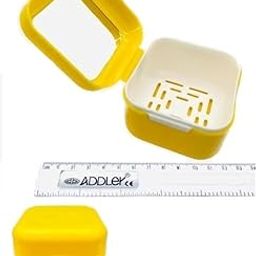 ADDLER DENTAL DENTURE CASE/STRAINER BASKET RETAINER CLEANING SOAK FOR NIGHT GUARD. (AUTOCLAVABLE) QTY:- 1/ ORAL CARE/DENTURE CARE-image-55