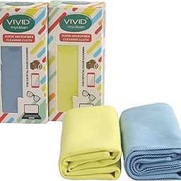 Myclean VIVID Microfiber Cleaning Cloth | Size 30.5cm x 30.5 cm | Multicolor | Pack of 4 | Ideal for Glasses, Mobile and Laptop Screen-image-47