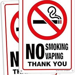 iSYFIX No Smoking No Vaping Sign – 2 Pack 7x10 Inch – 40 mil Thick Polystyrene Plastic, Laminated for Ultimate UV, Weather, Scratch, Water and Fade Resistance, Indoor & Outdoor-image-42