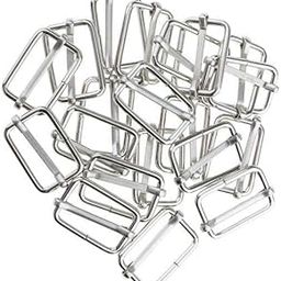 FABLOFT® 4x20 Pieces Metal Adjustable Buckle Connector for Bag Strap 25x16x2.8mm Silver-image-15