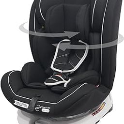 R for Rabbit Jack N Jill Grand ISOFIX Baby Car Seat Convertible 360 Rotatable Kids Car Seat of 0 to 12 Years Age Comes with 5 Point Safety Harness ECE R44/04 Safety Certified (Pure Black)-18