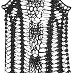 Women Crochet Lace Bikini Swimsuit Cover Up Hollow Out Beach Dress Black XL-image-88