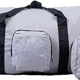Foldable Travel Duffle Bag 40L Water Resistant Emergency Overnight Just in Case Bag for Men & Women (Grey)-image-4