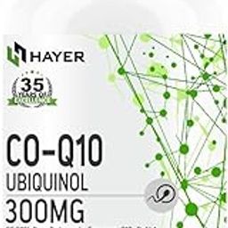 HAYER Coq10 Supplement, Coenzyme Q10 300mg (99.98% Pure Ubiquinol) With Veg Omega 3, R-Alpha Lipoic Acid, Vitamin B1, B6 To Good Heart Health Supplements-60 Antioxidant Tablet (No Capsules Pack1)-31