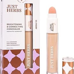 Just Herbs Concealer for Face Makeup With Liquorice Root Dewy Finish, Full Coverage Ultra Blendable Dark Circle Spot Brightening and Correcting Concealer 6ml (Ivory)-13